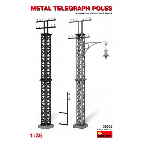 Kit de maquettes de poteaux télégraphiques métalliques 1/35