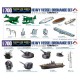 Conjunto de artilharia pesada naval 1/700 Tamiya