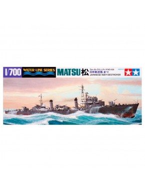 Maquete Tamiya em escala 1/700 do destroyer japonês Matsu