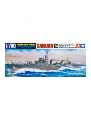 Kit de montagem destróier Sakura escala 1/700 da Tamiya
