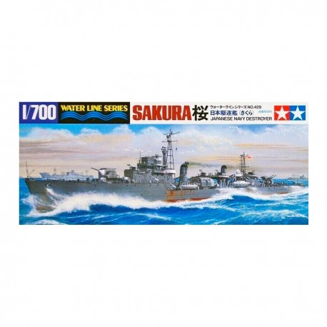 Kit de montagem destróier Sakura escala 1/700 da Tamiya