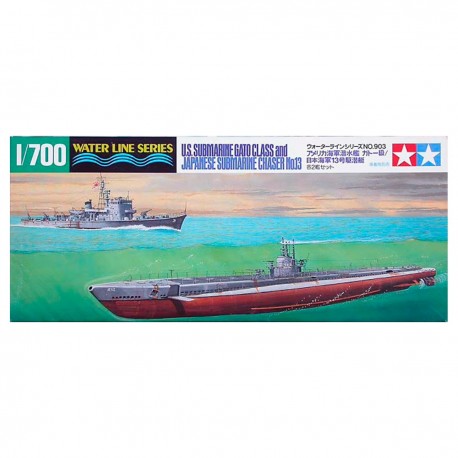 Kit escala 1/700 submarino Gato e caçador No.13
