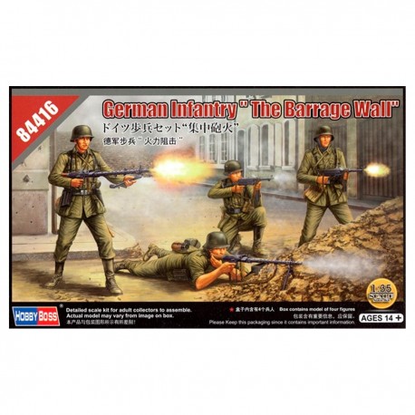Kit de infantería alemana "The Barrage Wall" 1/35 de HobbyBoss