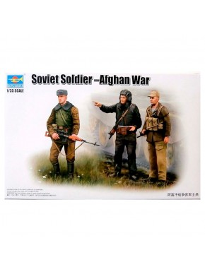 Figura em escala de soldado soviético na guerra do Afeganistão da Trumpeter