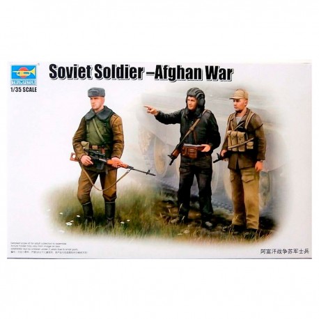 Figura a escala de soldado soviético en la guerra de Afganistán de Trumpeter