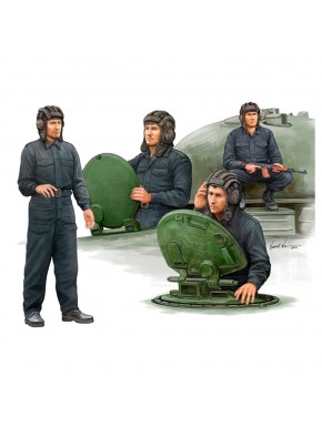 Figuras escala 1/35 tripulação tanque soviético Trumpeter