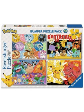 Boîte de puzzles Pokémon Ravensburger de 4x100 pièces