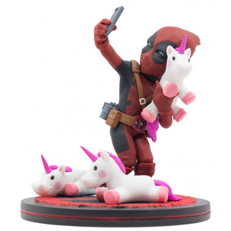 Figura Deadpool con Unicornio Q-Fig Marvel 15 cm