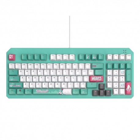 Clavier ASUS TUF Gaming K3 Gen II Hatsune Miku Edition turquoise et rose