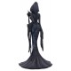 Figurine Femme Fatales Seer en résine noire mat avec bâton magique