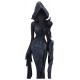 Figurine Femme Fatales Seer en résine noire mat avec bâton magique