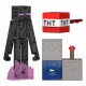 Figurine Enderman Minecraft avec blocs et TNT