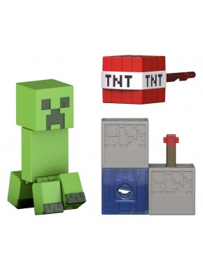 Figure Creeper Minecraft 8 cm avec accessoire Redstone