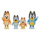 Conjunto de mini figuras da família Bluey, 4 peças