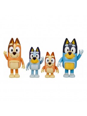 Conjunto de mini figuras da família Bluey, 4 peças