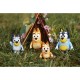 Conjunto de mini figuras da família Bluey, 4 peças