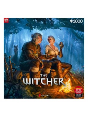 Puzzle de 1000 piezas The Witcher con Ciri en una escena del bosque