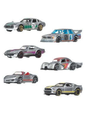Pack de 6 voitures Hot Wheels Silver Series die-cast