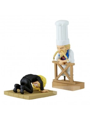 Figurine de Sanji et Zeff de One Piece, Banpresto 8 cm