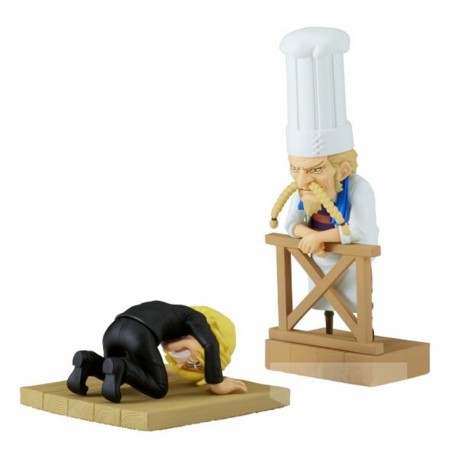 Figurine de Sanji et Zeff de One Piece, Banpresto 8 cm