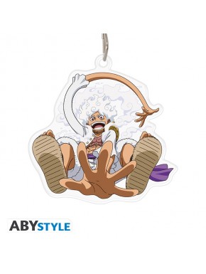 Porte-clés acrylique One Piece avec Luffy Gear 5th