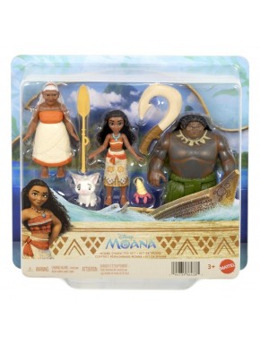 Coffret de figurines Vaiana Disney, 9 cm, Mattel