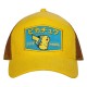 Casquette jaune de Pikachu avec maille marron et patch brodé