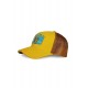 Casquette jaune de Pikachu avec maille marron et patch brodé