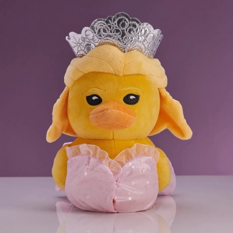 Peluche Glinda 20 cm avec couronne et robe rose