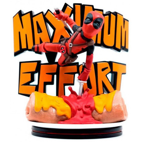 Figura Deadpool Máximo Esfuerzo Q-Fig Marvel 14 cm