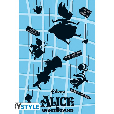 Affiche d'Alice au pays des Merveilles de Disney 61 x 91 cm