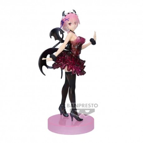 Figurine Ram Banpresto Re:Zero robe rouge foncé 22cm