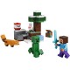 Boîte du set LEGO Minecraft L'Aventure de Steve dans la Taïga