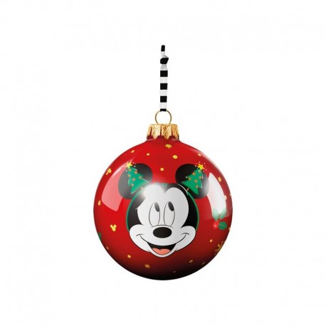 Boule de Noël rouge Mickey Mouse Classiques Disney