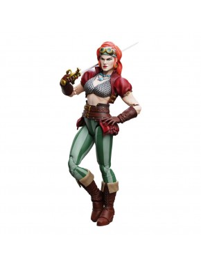 Figurine articulée Red Sonja Steampunk avec accessoires