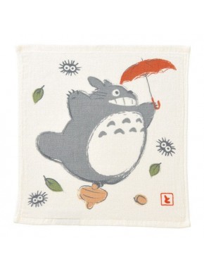 Mini serviette Mon Voisin Totoro avec parapluie rouge.