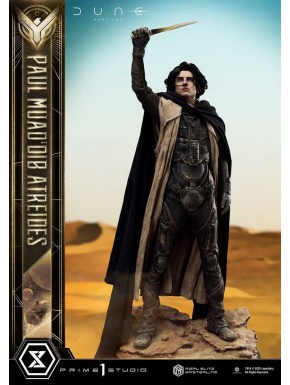Statue Paul Atreides Dune avec cape et crysknife