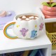 Mug en céramique Bisounours avec anse arc-en-ciel, capacité de 450 ml