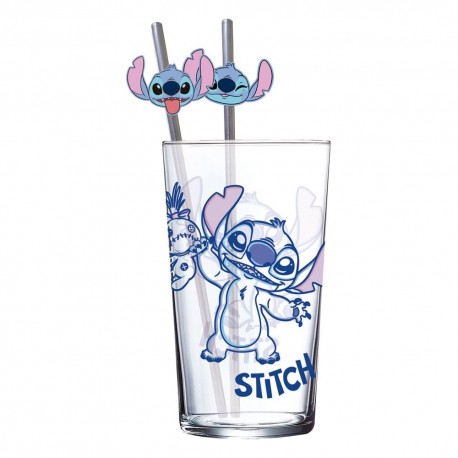 Gobelet Stitch avec pailles métalliques
