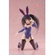 Figurine de Kurumi Tokisaki avec oreilles de lapin en tenue violette