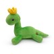 Peluche verte Crowny de Prehistoric Kingdom avec couronne jaune