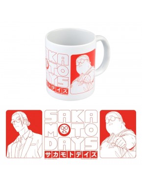 Mug en céramique Sakamoto Days en couleurs rouge et blanc