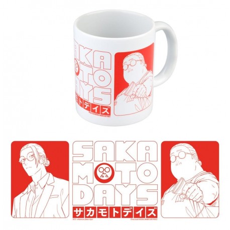 Mug en céramique Sakamoto Days en couleurs rouge et blanc