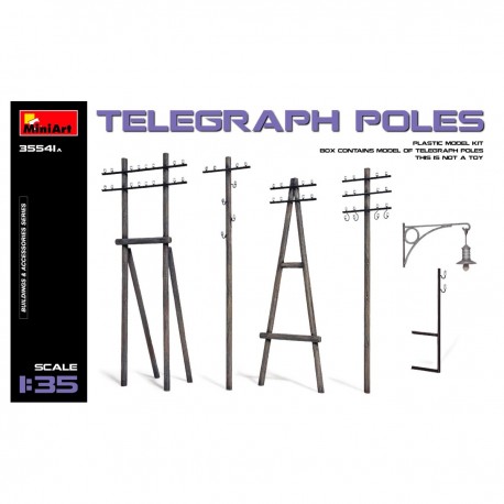 Kit de modelismo postes telegráficos MiniArt