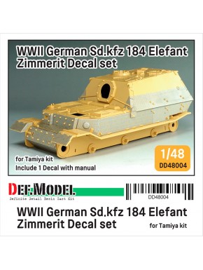 Décalcomanies Zimmerit Elefant WWII 1/48 Tamiya