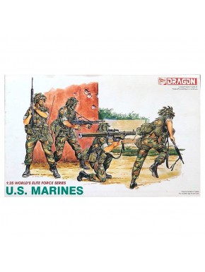 Maquete de soldados U.S. Marines da Dragon em ação
