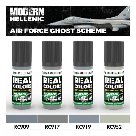 Set de pinturas Esquema Fantasma Fuerza Aérea Helénica