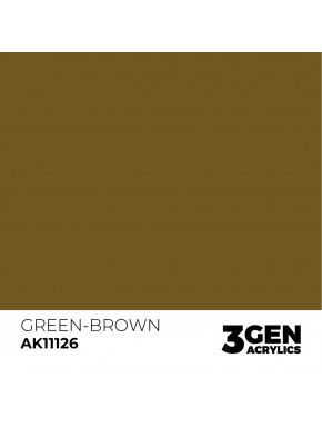 Tinta acrílica verde-marrom AK-Interactive 17ml