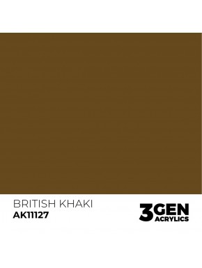 Peinture acrylique Khaki Britannique par AK-Interactive 17ml