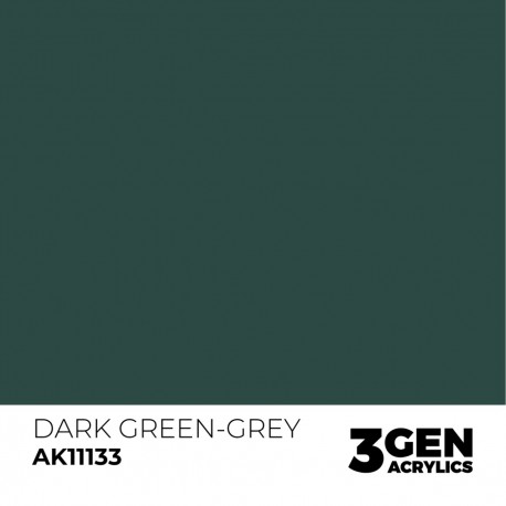 Botella de pintura acrílica Dark Green-Grey AK-Interactive